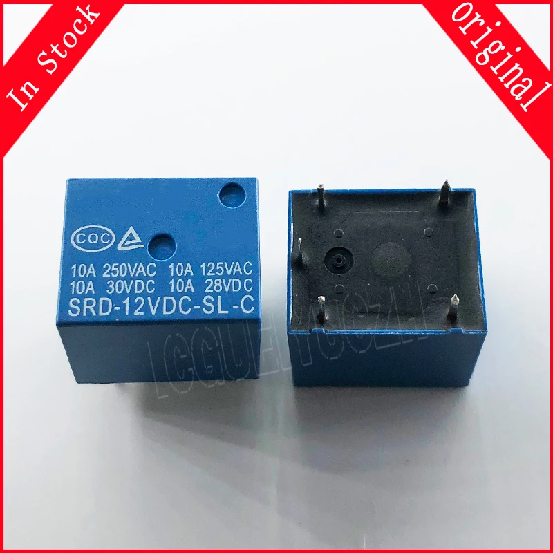 1pcs Relays SRD-03VDC-SL-C SRD-05VDC-SL-C SRD-06VDC-SL-C SRD-09VDC-SL-C SRD-12VDC-SL-C 3V 5V 6V 9V 12V 24V 48V 10A 250VAC 5PIN