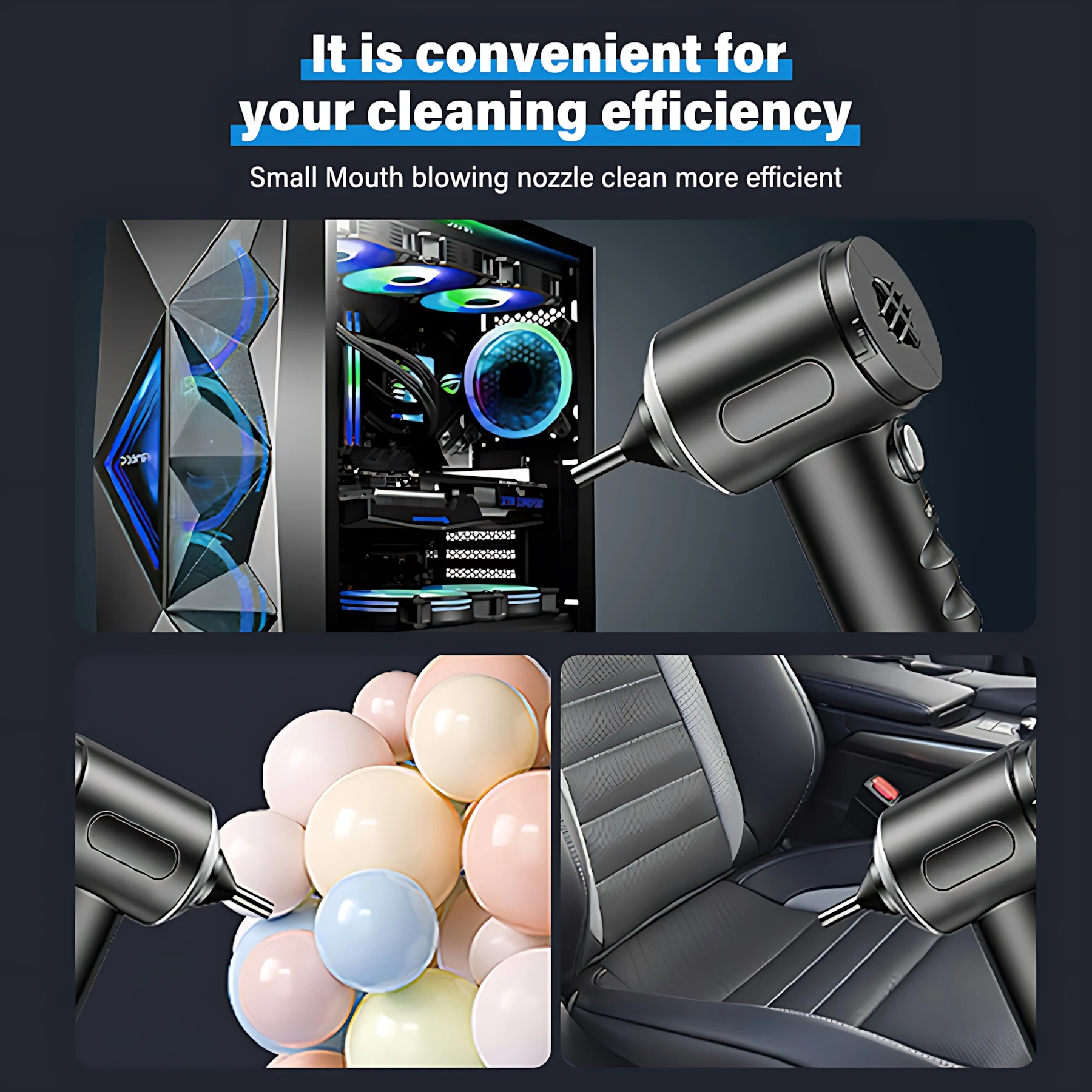 Wireless Car Vacuum Cleaner Strong Cordless Cleaner Suction Handheld Auto Vacuum Home&Car Dual Use MiniVacuum Cleaner Appliance