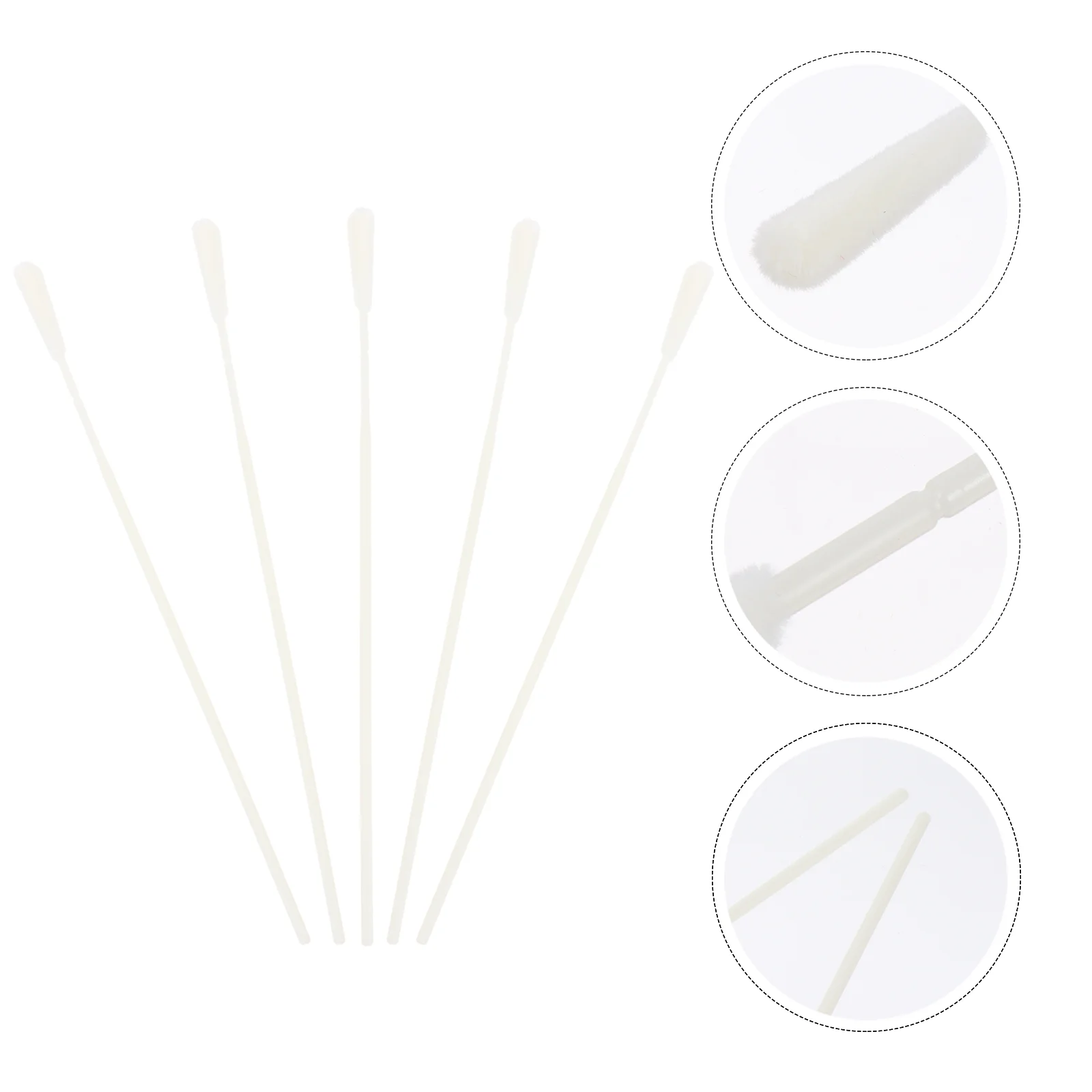 20 Pcs Disposable Flocking Wipe Swabs Collection Sample Flocked Nasopharyngeal Oropharyngeal Throat Sampling Sticks