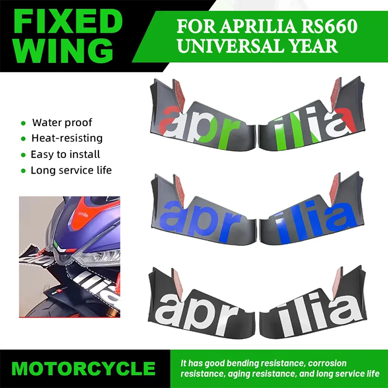 

Motorcycle Aerodynamic Wing Fixed Wing Spoiler Fairing For Aprilia RS660 Wing Deflector Side Winglet Windshield Wing Aileron