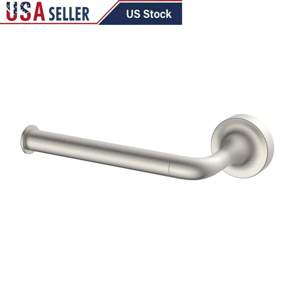 Wall Mount Toilet Paper Holder Satin Nickel Finish Clean Modern Style Durable Easy Roll Change Bathroom Accessories Hardware