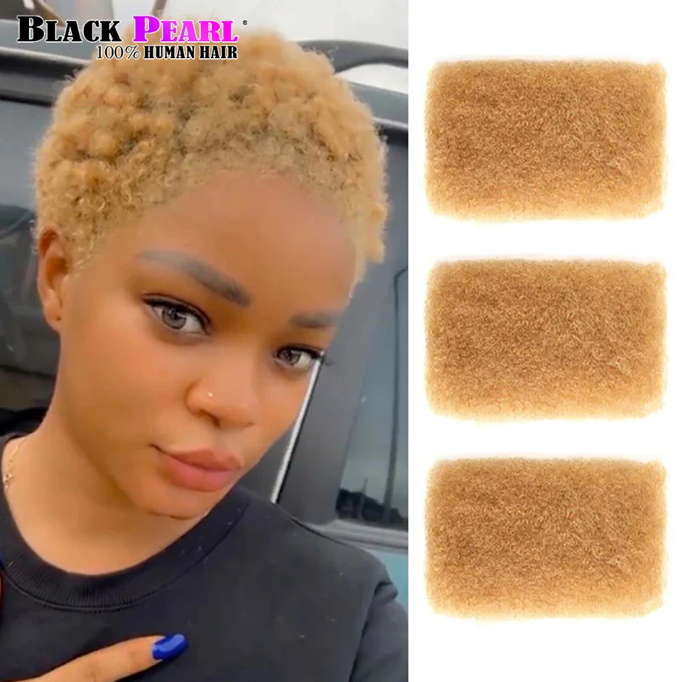 

Black Pearl Biraid HairMalaysia Bulk Hair No Attachment Afro Kinky Curly Human Hair Bulk Dreadlocks #27 #30 Brown Braids Hair