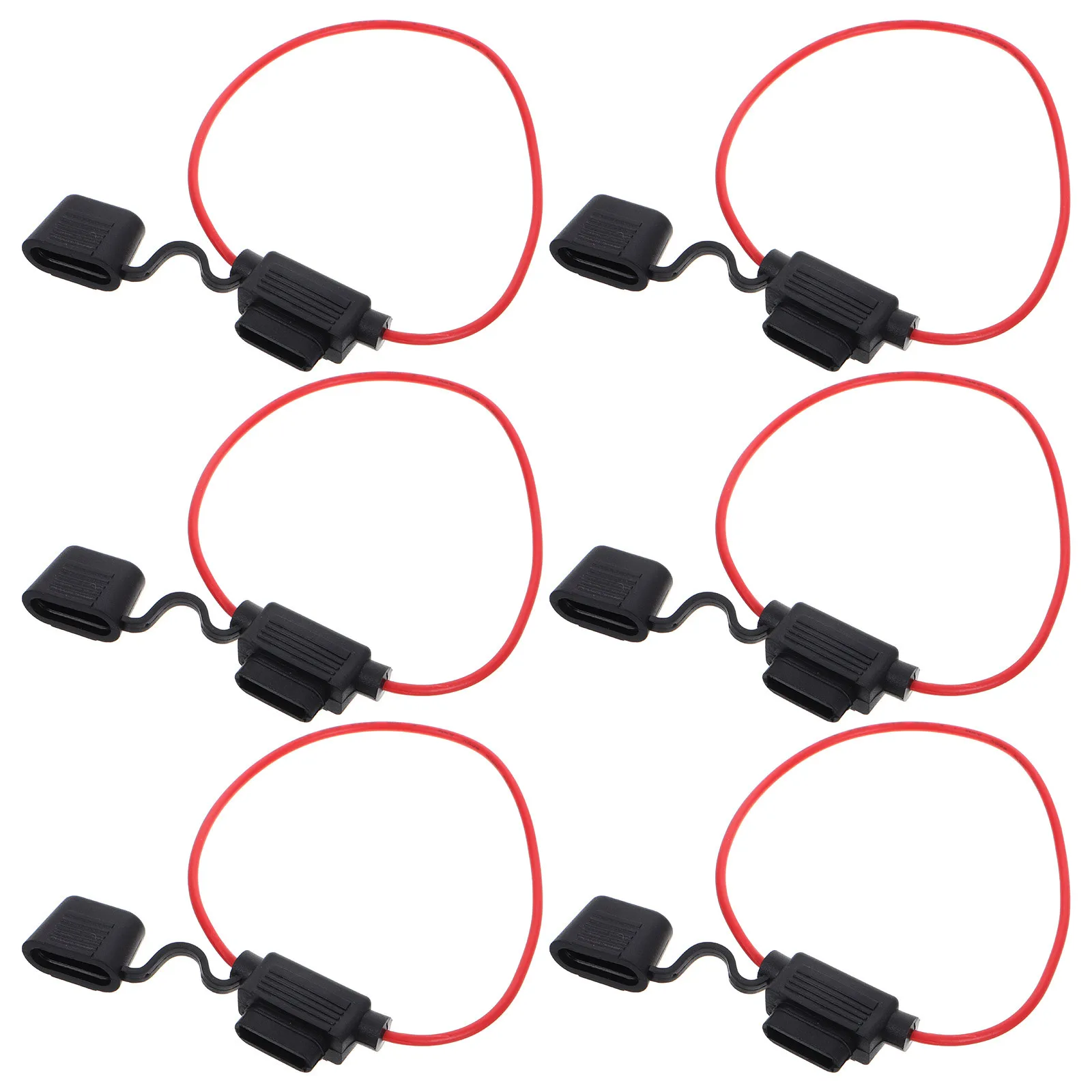 

6Pcs Automotive Circuit Waterproof Fuse Holder Kit Reliable Inline Auto Fuse Bracket for Car Truck Marine Electrical Protection