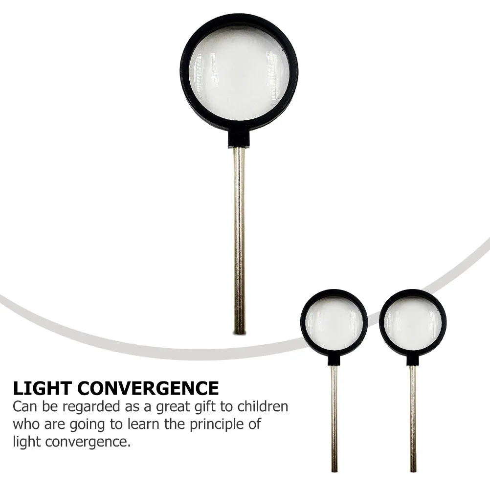 

2Pcs Physics Optical Lens Set Handheld Concave Convex Demonstrate Optical Principles Physical Experiment Teaching Equipment
