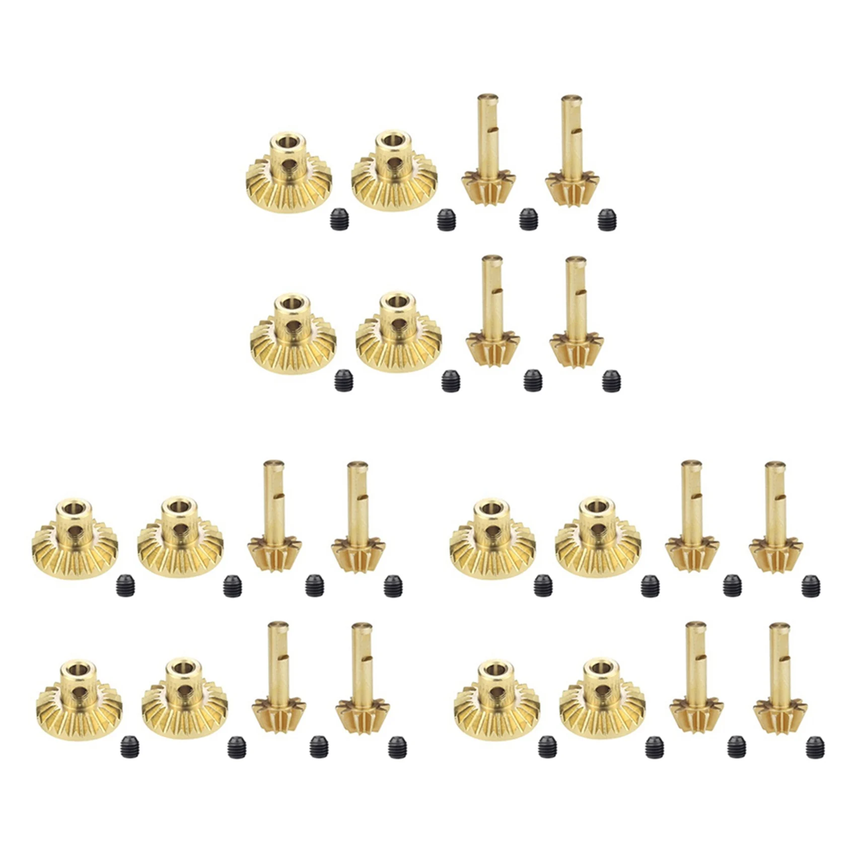 HLZS-24Pcs Brass Front & Rear Axle Gear Drive Shaft Gear Upgrade Accessories For WPL C14 C24 B24 B36 MN D90 D99 MN99S Parts