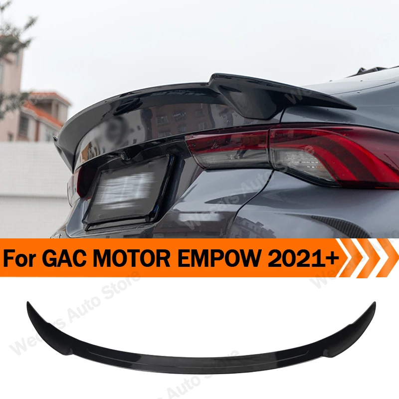 

Для GAC MOTOR EMPOW 2021 + MC стиль спортивный спойлер обновленные детали спойлер ABS материал карбоновый вид черные автомобильные аксессуары