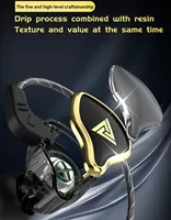 QKZ AK6 Ares Sports In-Ear Earphones with Remote Control Microphone Heavy Bass HiFi Wired Earbuds for Listen to music and game