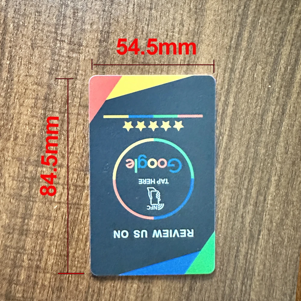 NFC 215 Programmeerbare Google Review Acryl Stickers Kaart NFC Station Tafel 13,56 Mhz Waterdichte NFC Stand Google Review Kaart