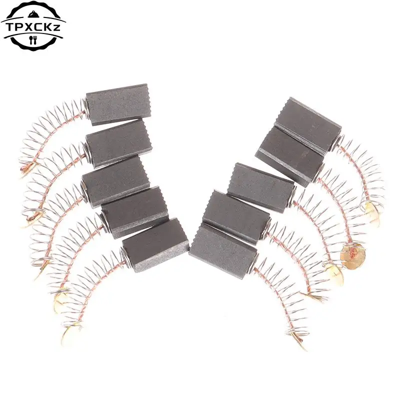 

10Pcs Graphite Copper Motor Carbon Brushes Set Tight Copper Wire for Electric Hammer Drill Angle Grindern