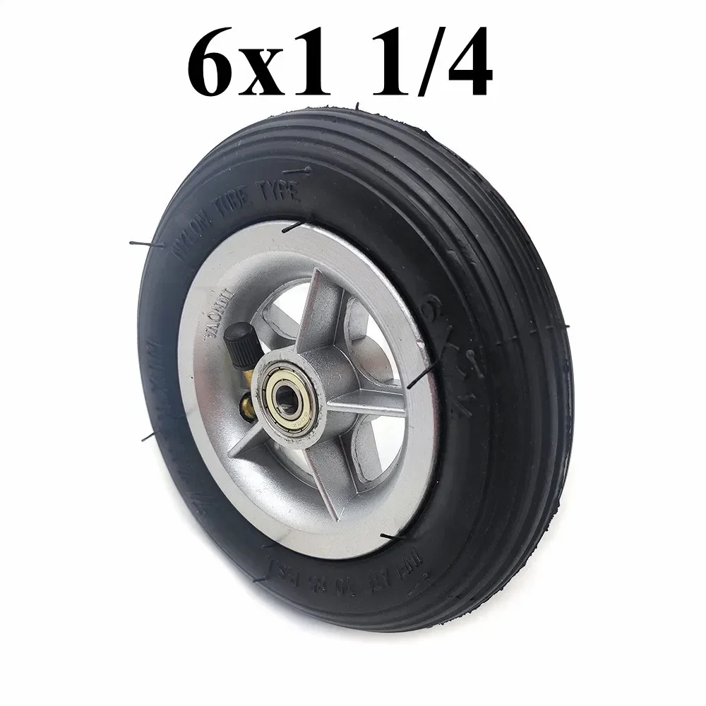 6 Inch 6x1 1/4 Inner Outer Tyre  6*1 1/4 Inflation Wheel Wheelchair Pneumatic Gas Mini Electric Scooter Parts