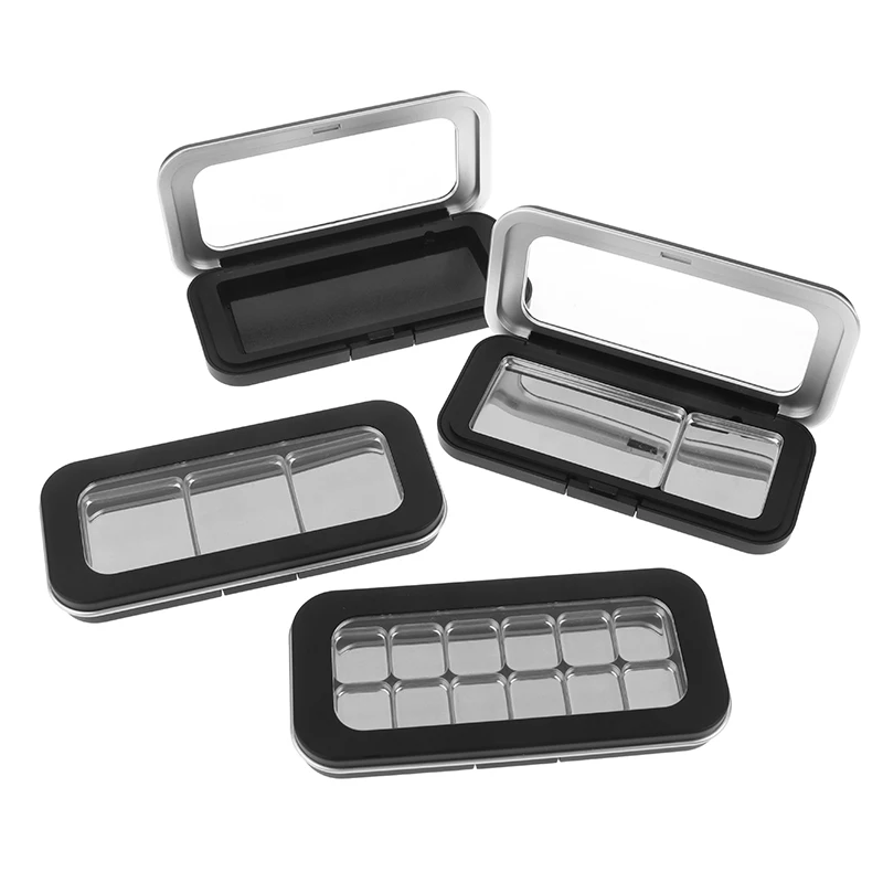 1/2/3/4/6/7/12-Fächer Magnetische Kosmetikpalette aus Eisen für Lidschatten, Rouge und Lippenstift – DIY Make-up-Box
