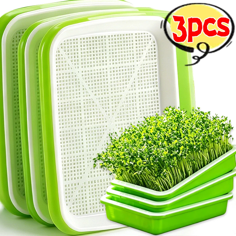 Plateau de germination de jardin, pot à graines, système de culture hydroponique sans terre à double couche, pots à semis, accessoires de jardinage