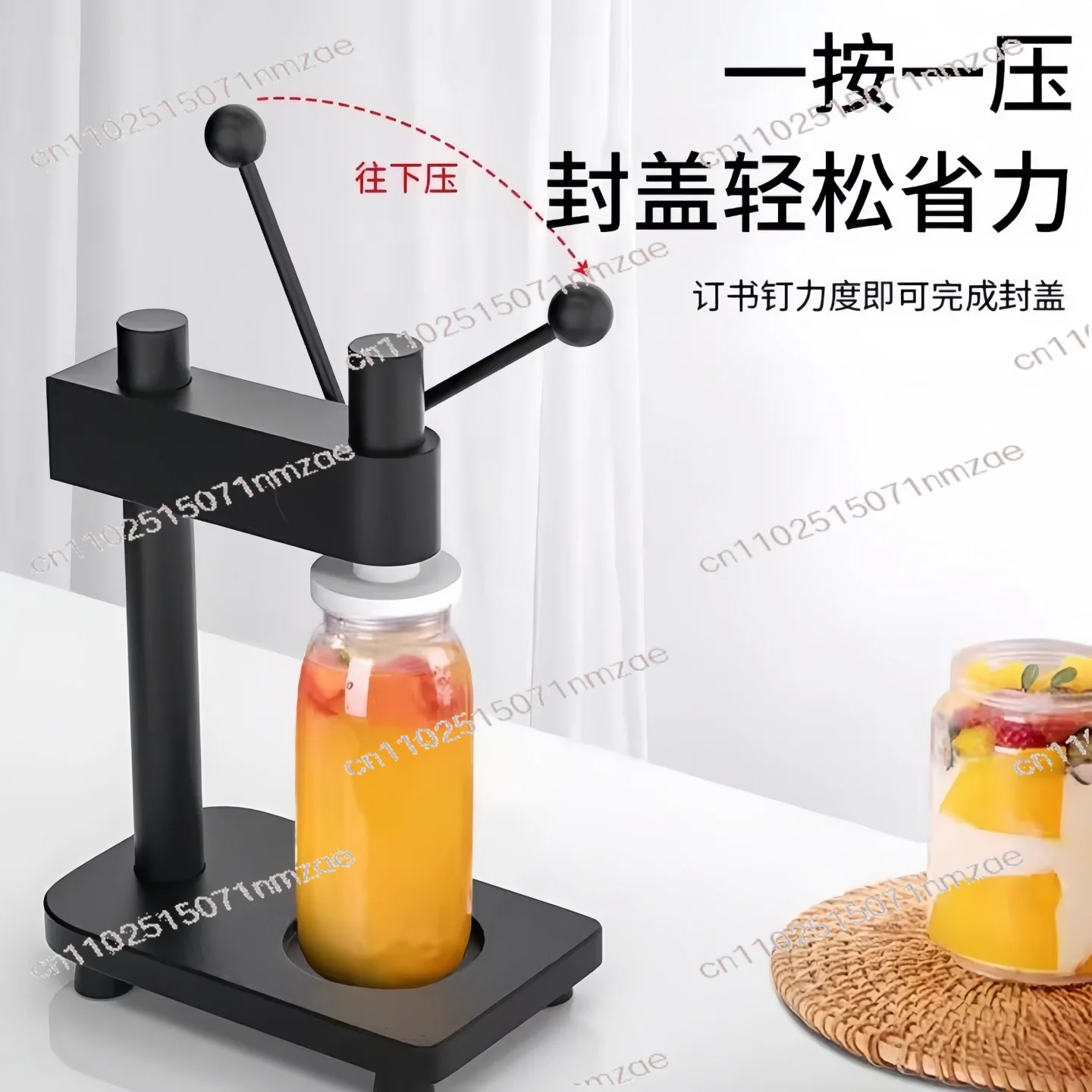 Manual can sealing machine can sealing machine Internet celebrity pat bottle  Commercial milk tea shop stall Juice view 2