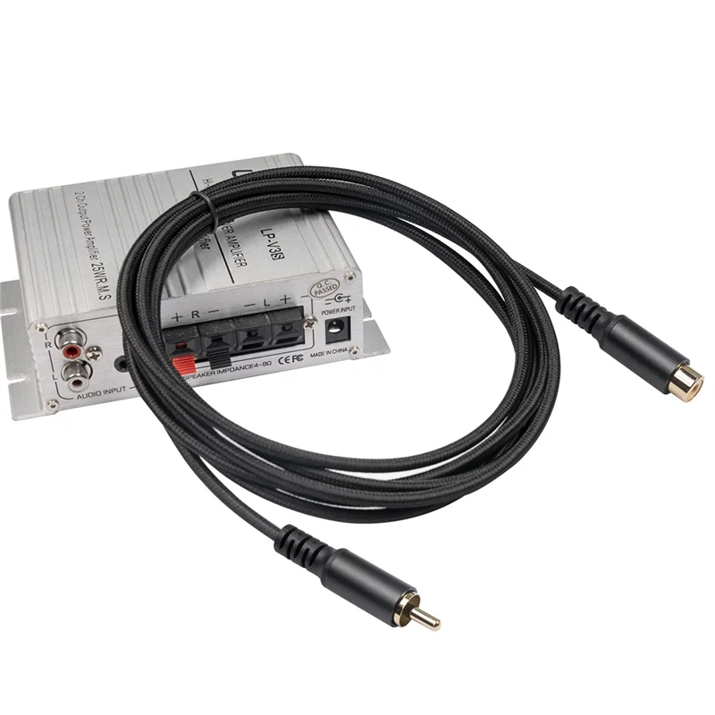 

RCA Extension Cable RCA Audio Video Cable RCA Male To Female Cord for Speaker, Subwoofer, Camera, HDTV, Amplifier, 1.8M