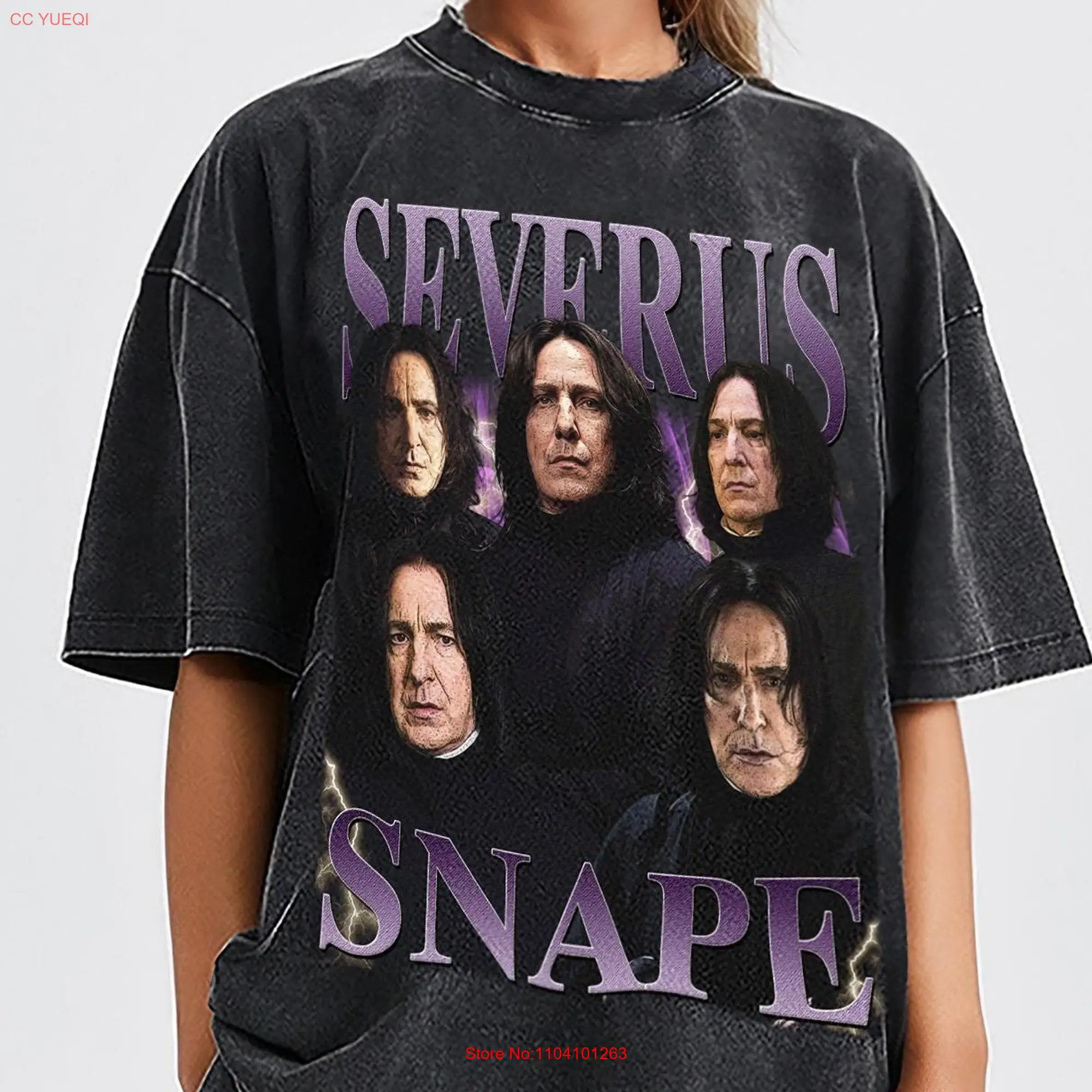 Severus Snape Vintage T Shirt For Women and Man Bootleg Retro 90's Fans Washed  long or short sleeves