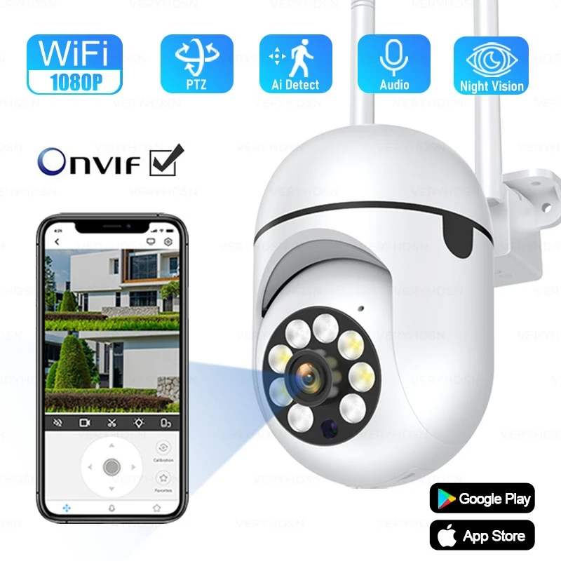 

5MP FHD PTZ Wifi Camera 5G CCTV IP Surveillance Camera 4X Digital Zoom Auto Tracking Night Vision Full Color Outdoor Waterproof