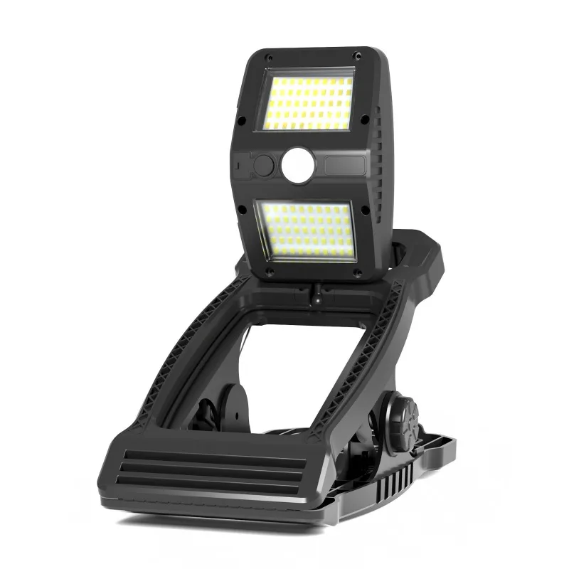 Solar rotatable clip light, outdoor courtyard portable super bright human body induction light, garden wall light