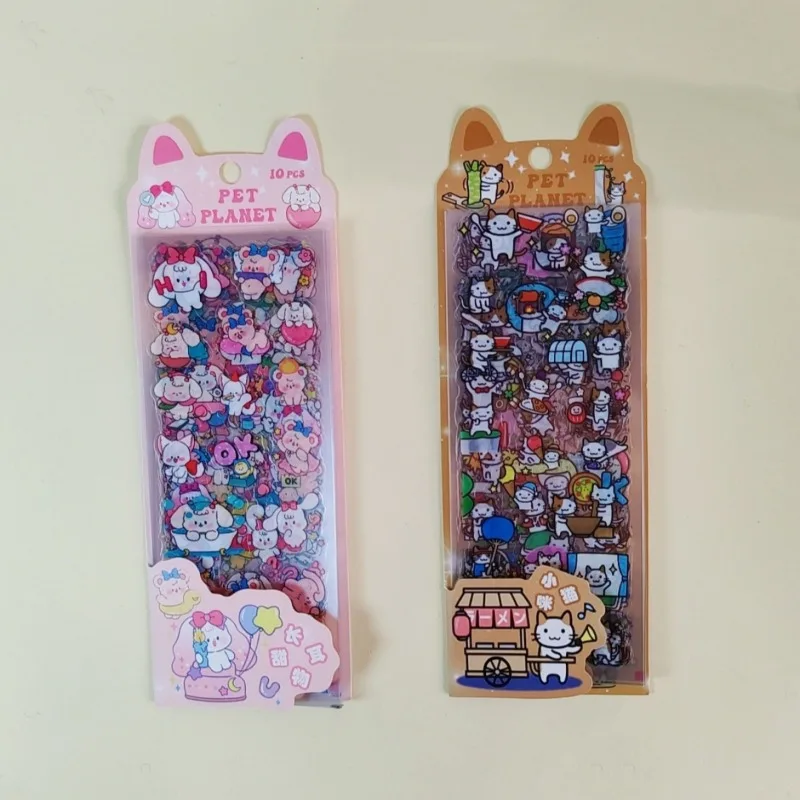 

Набор из 10 листов наклеек с мультяшными лягушками, милые ПЭТ-наклейки для велосипедов, для студентов, для поделок своими руками, для изготовления открыток, для альбомов, планеров, блокнотов, подарков