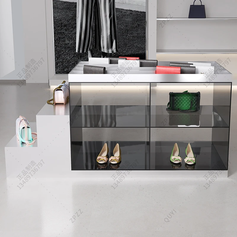 Store Commercial Nakajima Taihuitai Clothing Store Shoe Bag Rack Wallet Display Table Store Middle Storage Display Table