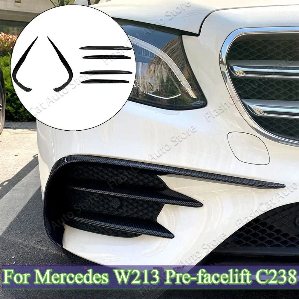 C238 W213 Air Vent Body Kits Front Bumper Splitter Canards For Mercedes E Class W213 C238 E200 E220 E300 E350 E400 E43 2016-2020