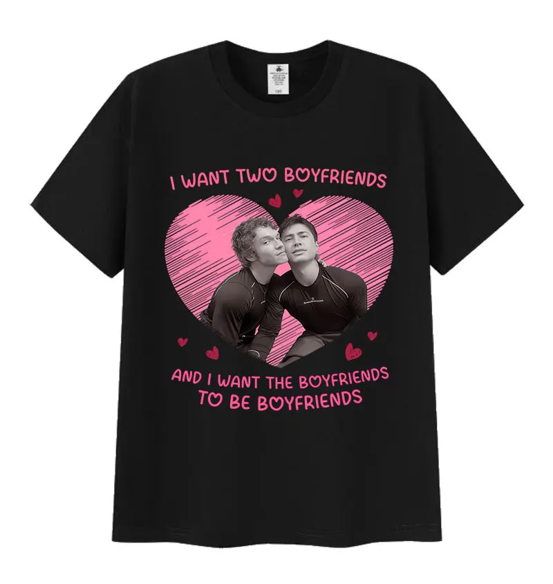 Ilya Shane I Want Two Boyfriends T Shirt Heated Rivalry Graphic Print T-shirts Men Women O-Neck Fashion Cotton Short Sleeve