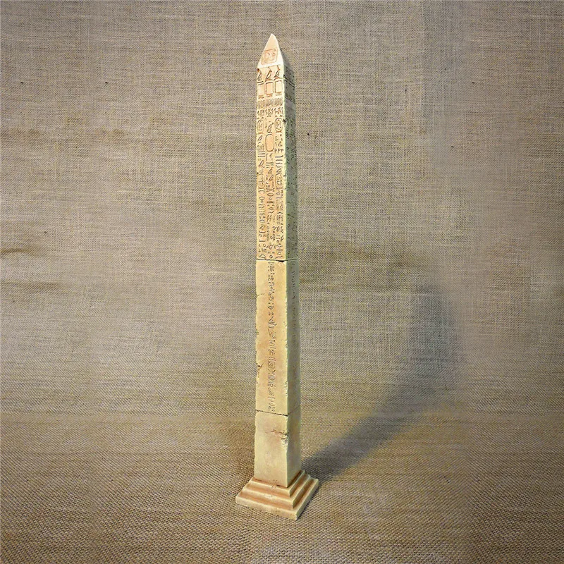 

Ancient Egypt Obelisk Statue Ornament Home Decoration Akhenaten Art Sculpture Creative Retro Living Room Decor Height 45CM