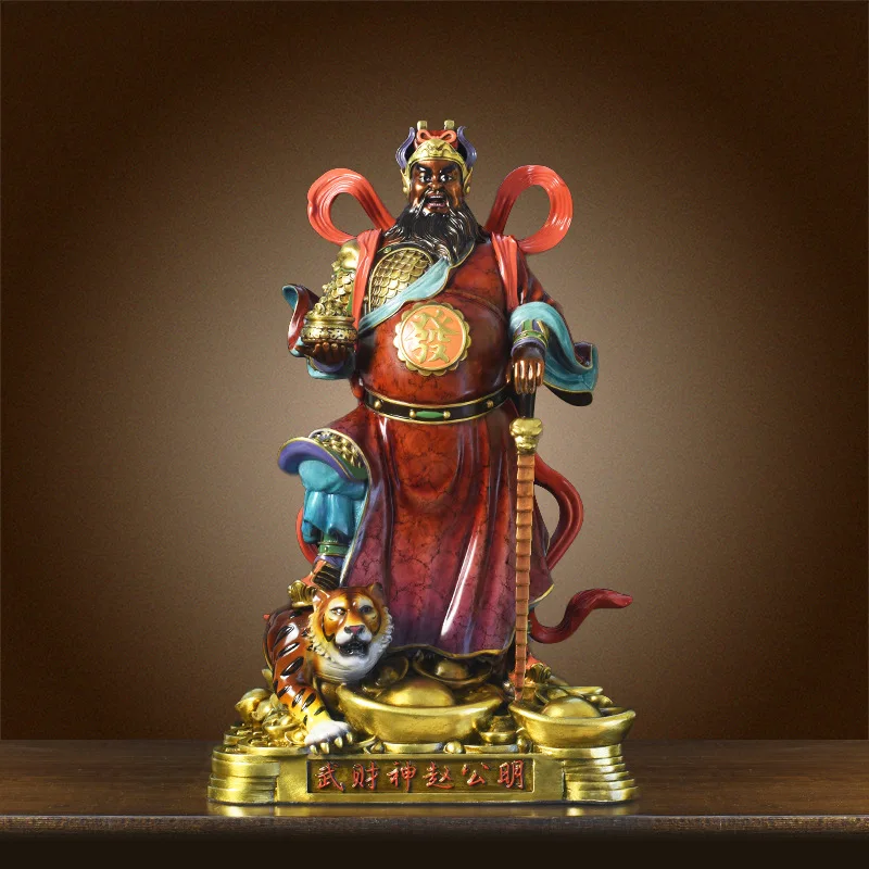 DSA brass god of wealth zhao gongming statue ornament - home worship wealth god statue