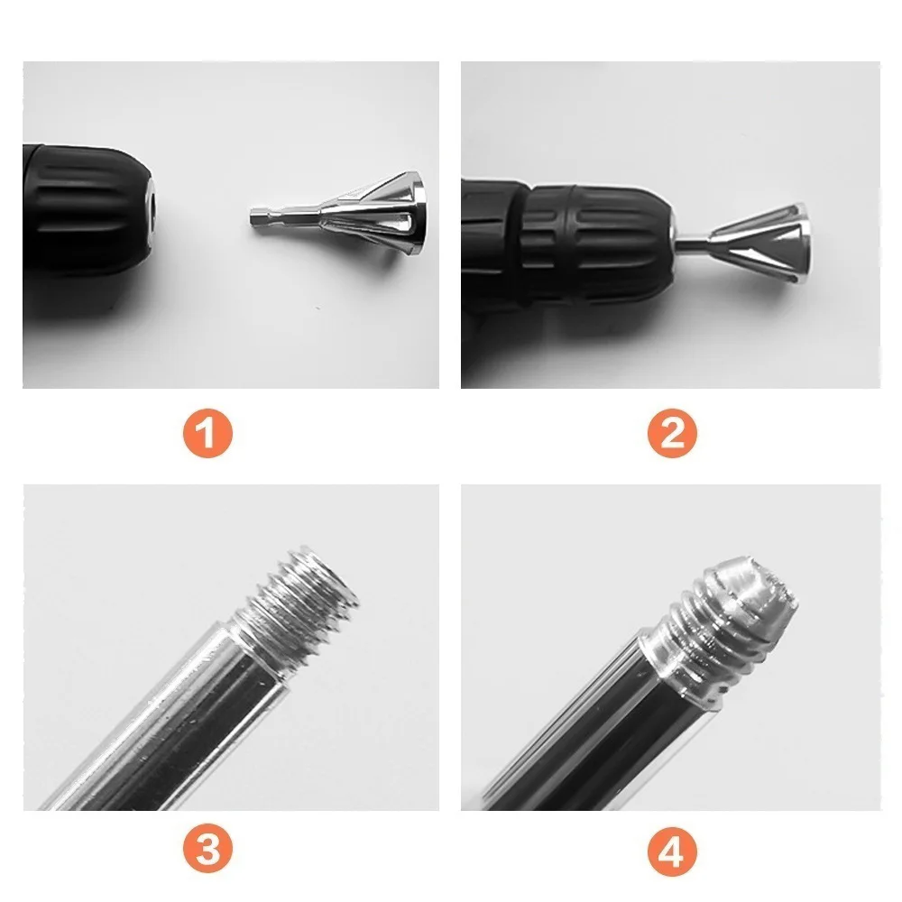 STONEGO-Herramienta de biselado externo HSS, vástago triangular/hexagonal, reparación, Broca de Metal