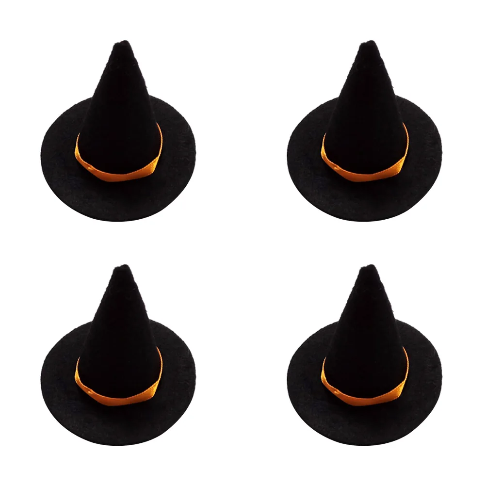 

4 Pcs Hats Felt Reusable Halloween Party Carnivals Decorations Accessories Craft Sew Clothes