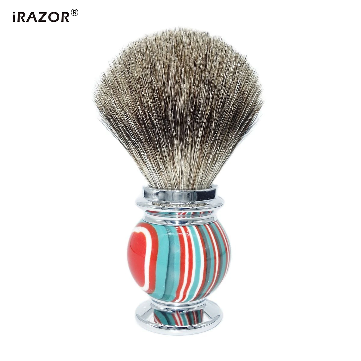 New Classic Barber Shop Silver Tip Soft Honey Pure Badger Hair Shaving Brush for Safety Razor Grooming Cleaning Tool