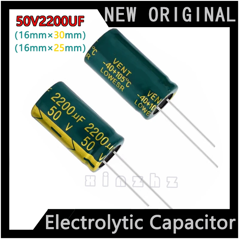 Electrolytic Capacitor 50V 2200UF New Original High Frequency Durable Capacitor Specification 16mm × 30mm