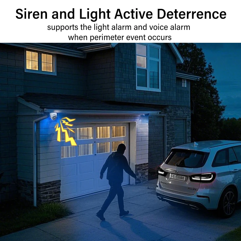 Dahua 8MP WizColor TiOC HDW3849H-AS-PV-PRO 4K Siren & Light Active Deterrence Security CCTV AI-ISP SMD 4.0 Two-way Talk AcuPick