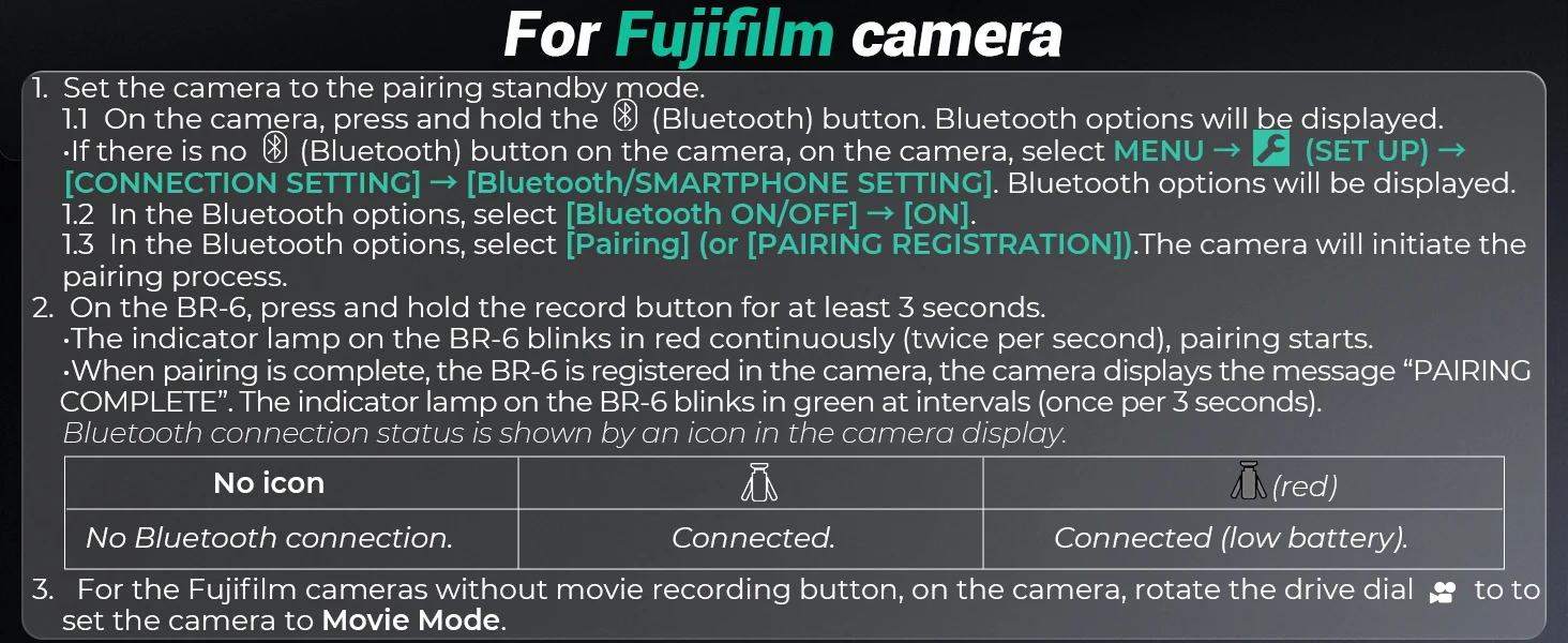 Wiederaufladbare Kabellose Kamera-Aufnahmeknopf-Fernbedienung für Obergriff, Video Start/Stopp Fernauslöser für Canon Sony Fujifilm – Detail 12