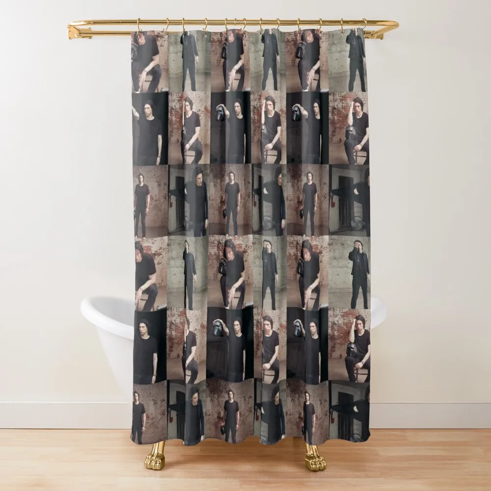 

Adam Driver for Rolling Stone Grid Collage Shower Curtain Cover Shower Bath For Bathrooms Curtain