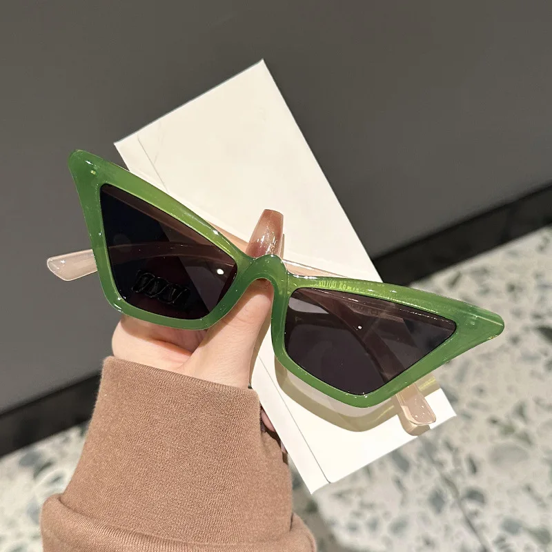 Винтажные квадратные солнцезащитные очки в большой оправе для женщин и мужчин, солнцезащитные очки «кошачий глаз», квадратные мужские и женские прямоугольные солнцезащитные очки ﻿