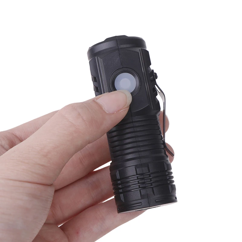 LED Flashlight Strong Bright Torch Rechargeable USB Light Waterproof With Clip Magnet For Hiking Camping High Quality