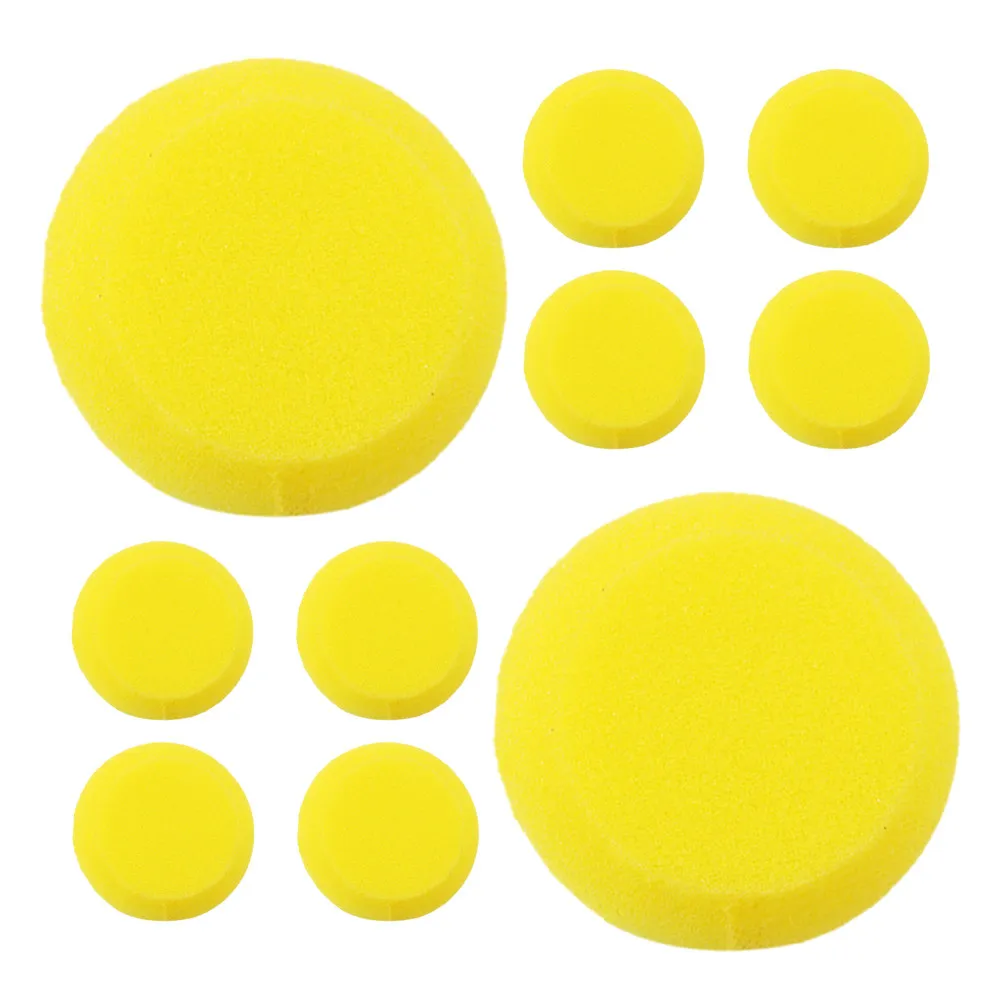 10Pcs Round Sponge Brushes for Painting Easy to Clean Reusable Sponge Paint Brushes for Watercolor Crafts Pottery Clay DIY