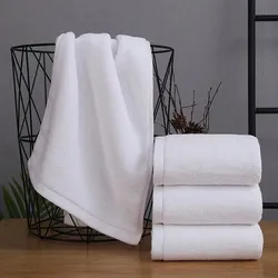 Cotton white towel Super absorbent Children adult towel Soft and comfortable hotel beauty salon towel Multi-functional towel