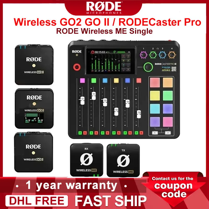 Rode Wireless Pro /Go2 /Rode Caster Pro II 2.4G Wireless Lavalier Microphone System for Android Iphone Phones Transmission