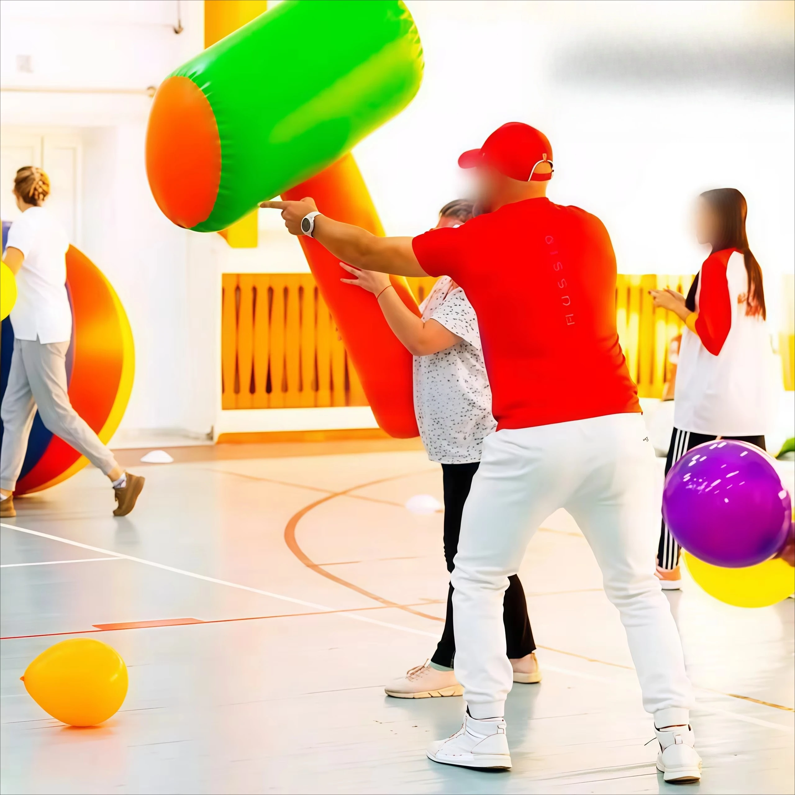 Team Building Sports Games Inflatable Hammer Balloon Games Team Sports Inflatable Equipment
