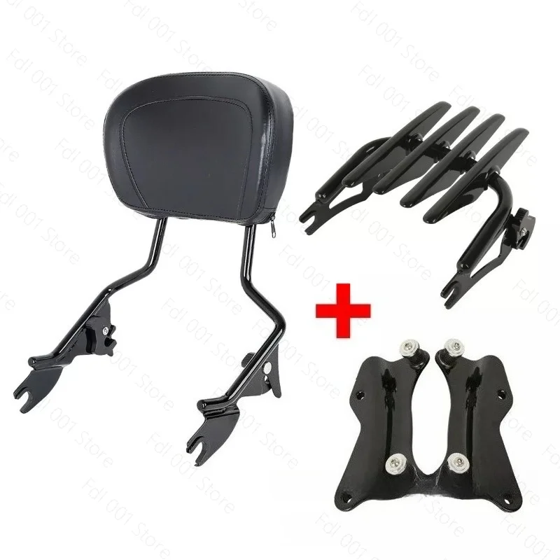 For Harley Street Dual-Light Glide Road modified motorcycle backrest luggage rack connecting plate 09-24