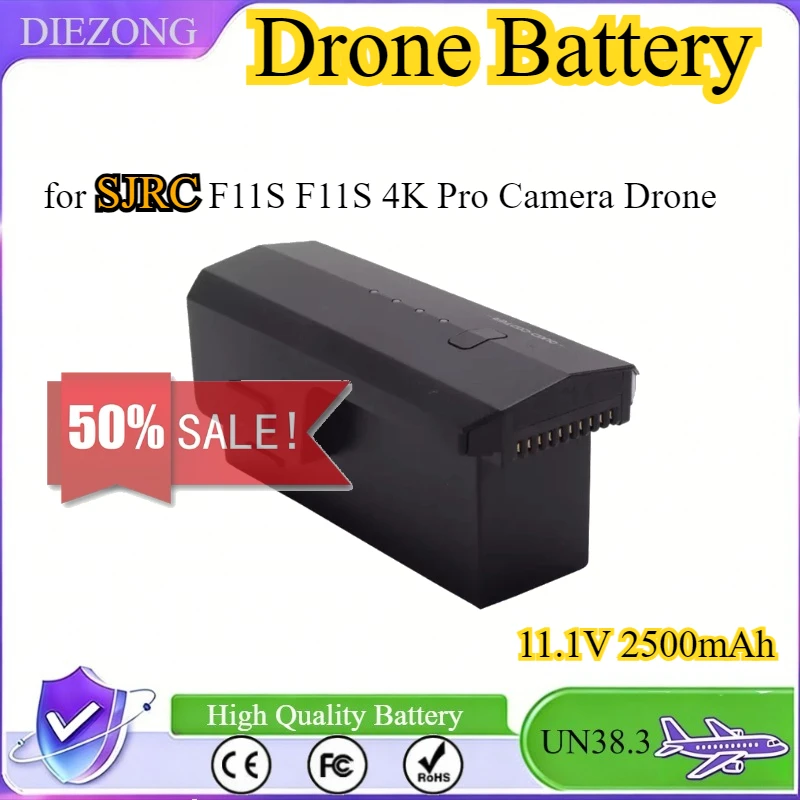 

11.1V 2500mAh Rechargeable Battery for SJRC F11S F11S 4K Pro Camera Drone