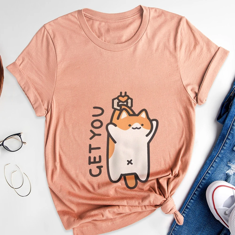 

Cute Dog Cartoon Pattern Streetwear Mineral Wash Tee Shirts Quality Oversized Acid Washed Y2K T Shirt men Vintage T-shirts