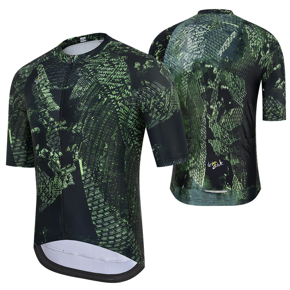 

Sancuax Summer Men's Short Sleeve Cycling Jersery Outdoor Road Bike Cycling Shirts Breathable MTB Cycling Jersey with 3 Pockets