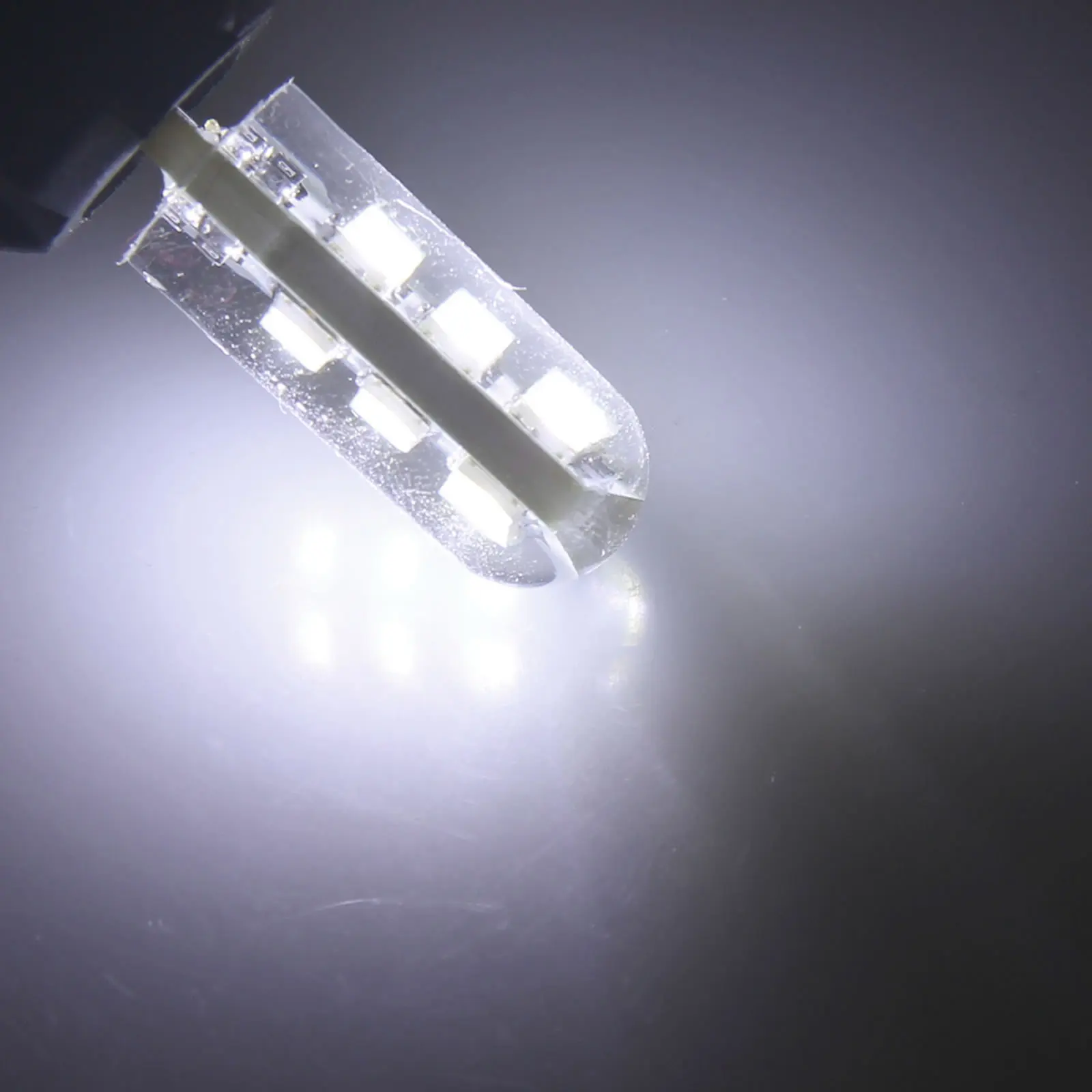 1x White RV T10 W5W Malibu Landscape Light Wedge Lamp Silicone 12 2835 SMD LED 147 152 158 12961 Z2746