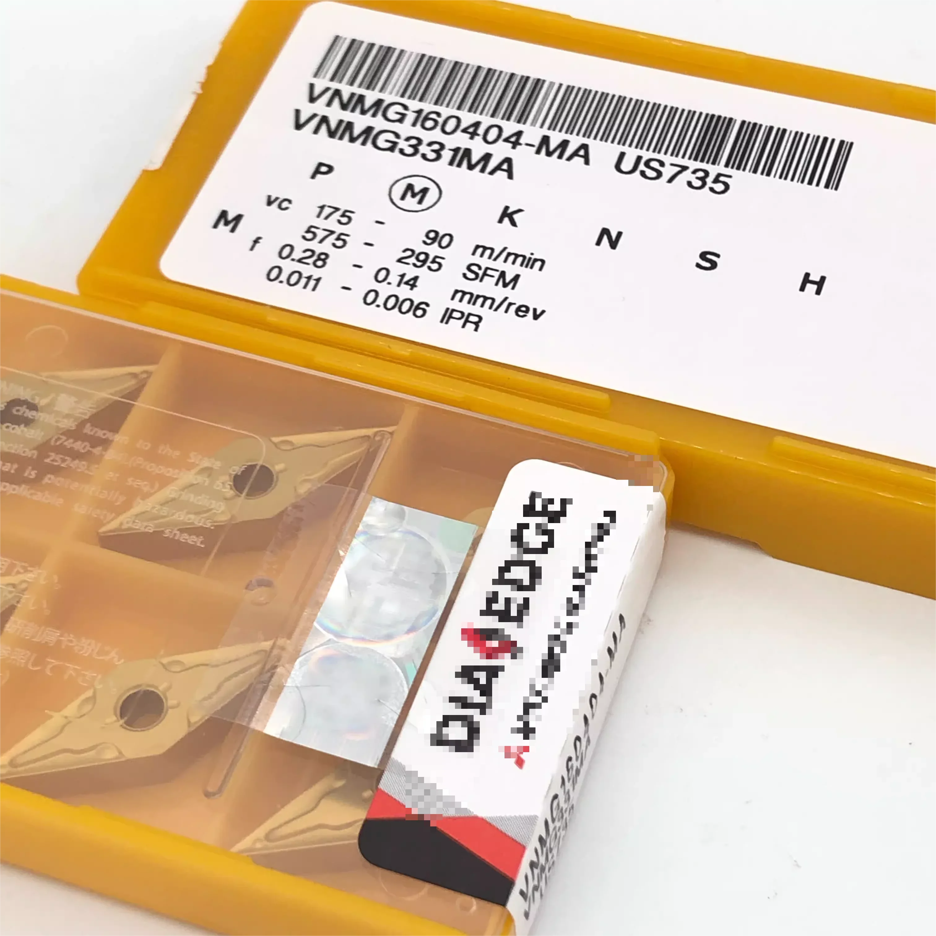 

10PCS VNMG160404-MA US735 carbide inserts for lathe VNMG160408-MA US735
