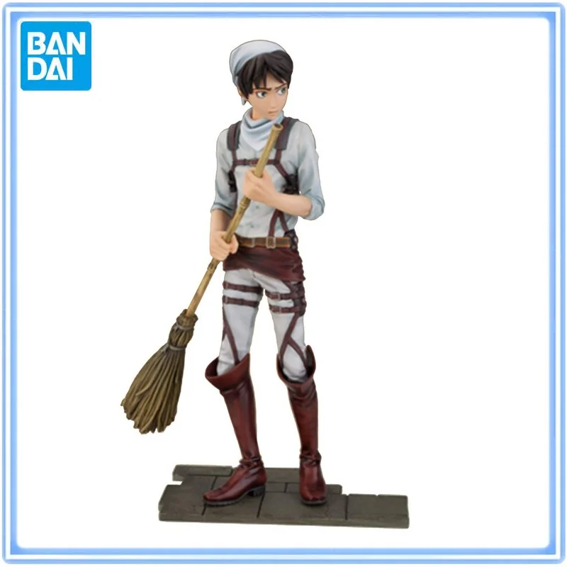 

BANDAI Original DXF Anime Attack on Titan Levi Ackerman&Eren Jaeger Cleaning Action Figure Model Desktop Decoration