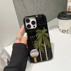 Personalise Initial Saudi Arabia Name Letters Leather Case For Iphone 16 15 pro max 14 13 12 Mini 11 Luxury kafr letters Covers
