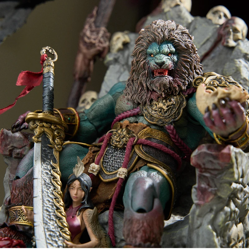 

Nottaa Ym005 1/12 Lion Ridgecyan Lion Double Head Action Figure Myth Soldier Figurine Model Toy For Collection Gift