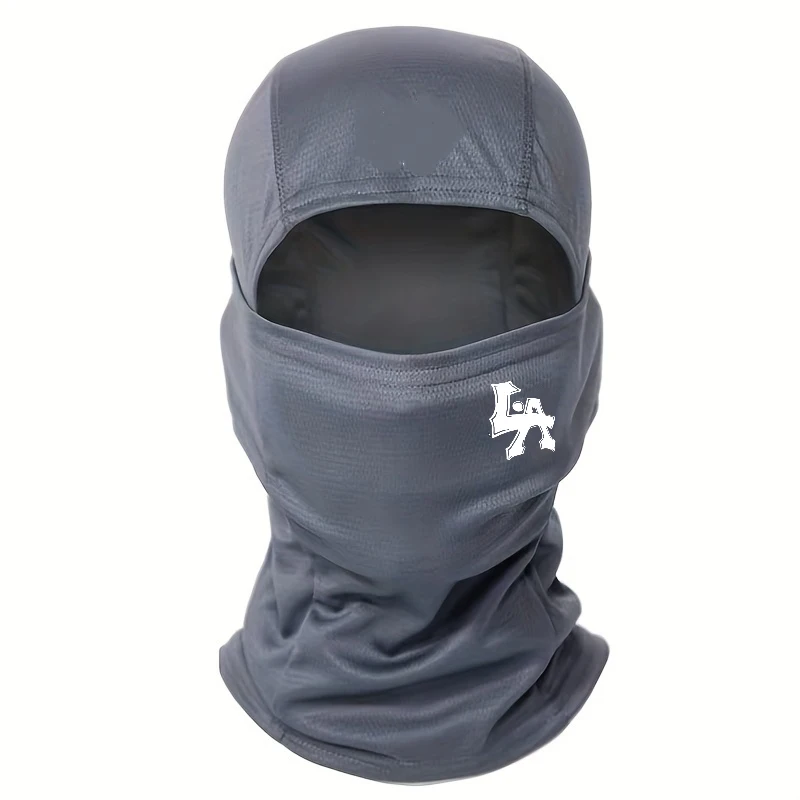 1/5PC Windproof Balaclava Ski Mask with 'LA' Embroidery, Suitable for Outdoor Sports in Both Men's and Women's Cities